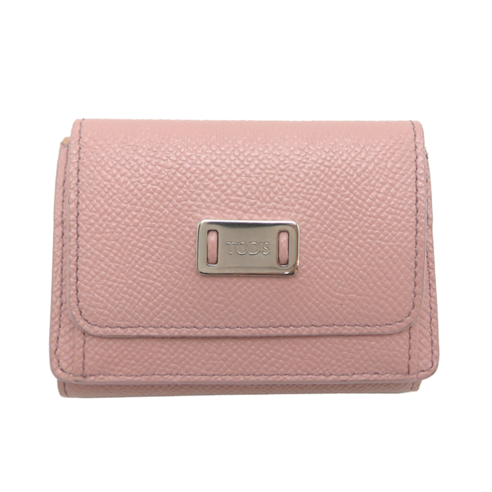 Tod's Women's Tri-fold Leather Wallet, Pink